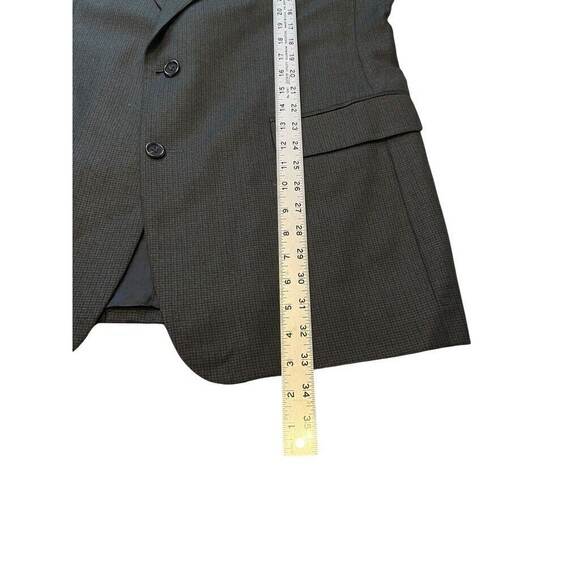 Today's Man Blazer Men's Size 44L Wool Cashmere Dark Gray Sport Coat Houndstooth - Picture 10 of 10